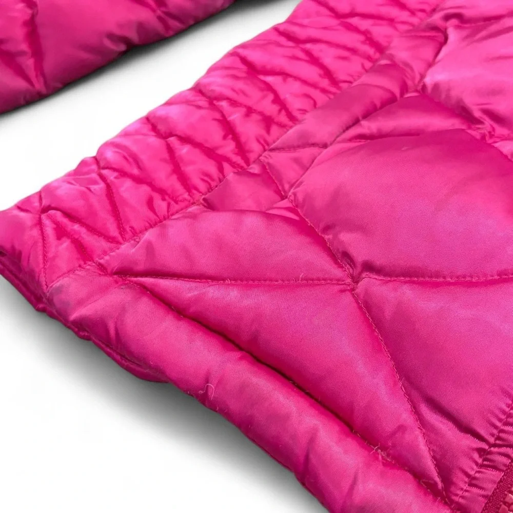 Y2K Kids The North Face 550 Diamond Quilted Satin Finish Puffer Jacket in Pink